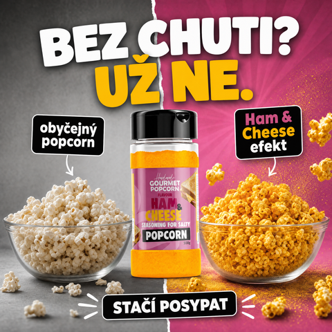 Příchutě na popcorn Ham & Cheese