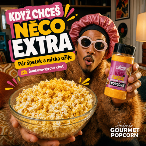 Příchutě na popcorn Ham & Cheese