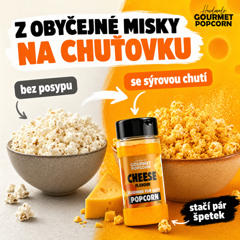 Příchutě na popcorn Cheese