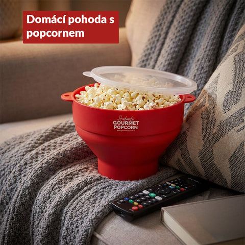 Silikonová mísa na popcorn do mikrovlnky – skládací